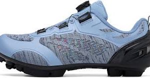 PENXZT Zapatillas de Ciclismo Compatibles con Bloqueo - Calzado MTB Calas