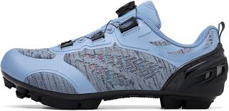 PENXZT Zapatillas de Ciclismo Compatibles con Bloqueo - Calzado MTB Calas