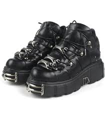 DONLIS Zapatos Plataforma Botines Cordones - Estilo Gótico para Mujer