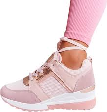 Zapatilla Deportiva Transpirable para Mujer con Cuña - Ideal para Gym y Ejercicio