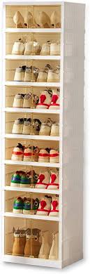 Organizador de Calzado Plegable Transparente para Almacenamiento Eficiente