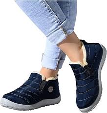 Alueeu Zapatos Impermeables Plataforma Caliente para Chicas Jóvenes