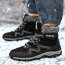 Zapatos de Invierno Forrados Cálidos Antideslizantes para Hombre