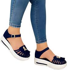 Sandalias Informales Hebilla Plataforma para Mujer - Comodidad y Estilo